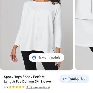 Spanx Perfect Length Top Dolman 3/4 sleeves XS NWT